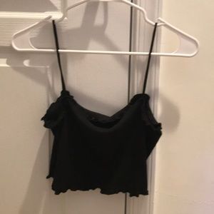 black cropped tank